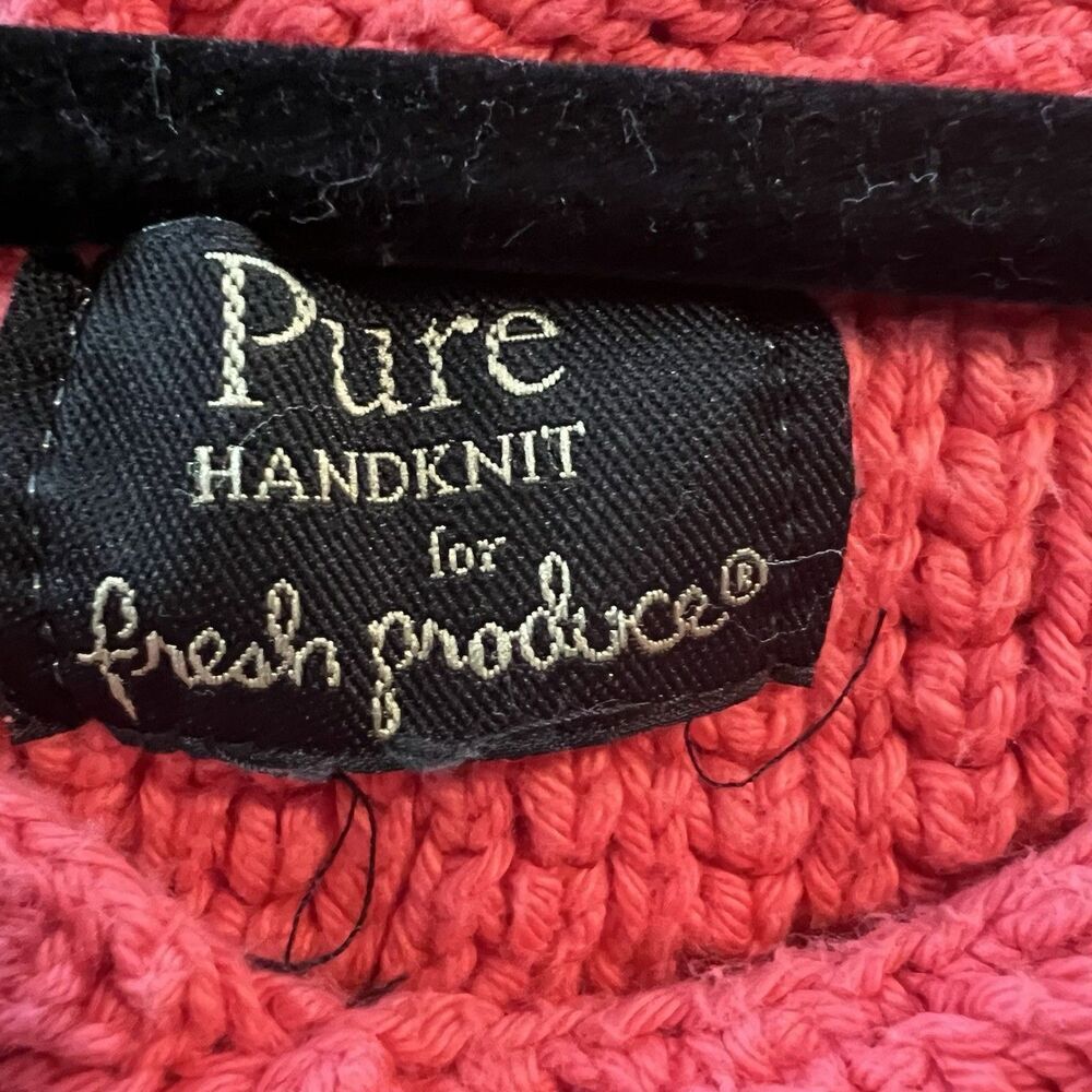fresh produce Pure Handknit Women's Sweater  Large Pink Fresh Produce - Picture 3 of 3